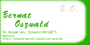 bernat oszwald business card